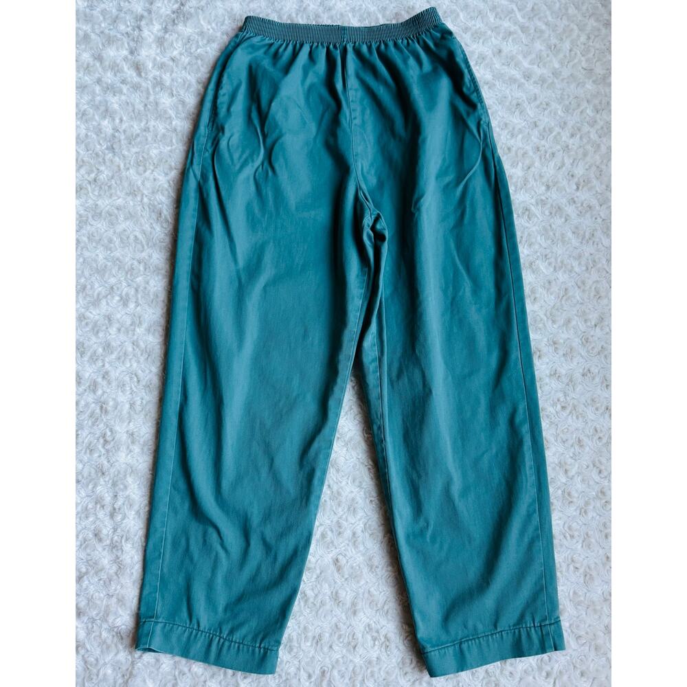 two twenty Womens Sea Green Elastic Waist Twill Cotton Loungewear Pants Small